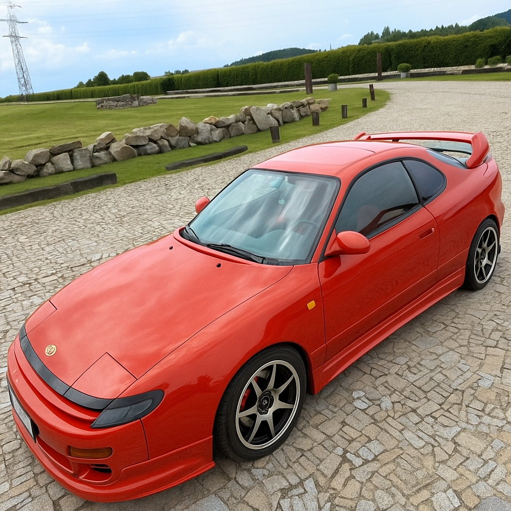 Car photo enhanced with AI customization